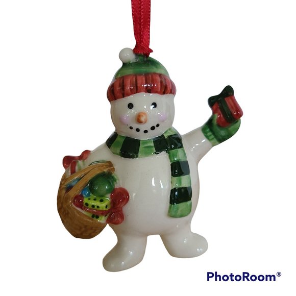 Longaberger Other - Longaberger Rare "Bluster Giving" Snowman Holiday Ornament Retired 2004 #20051